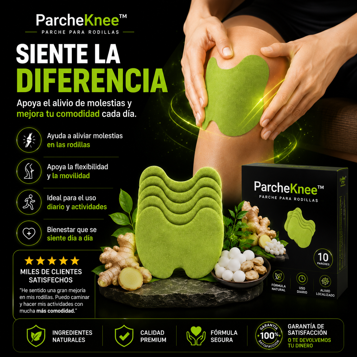 ParcheKnee™ Pack de 10 unidades - Alivia dolores de rodilla